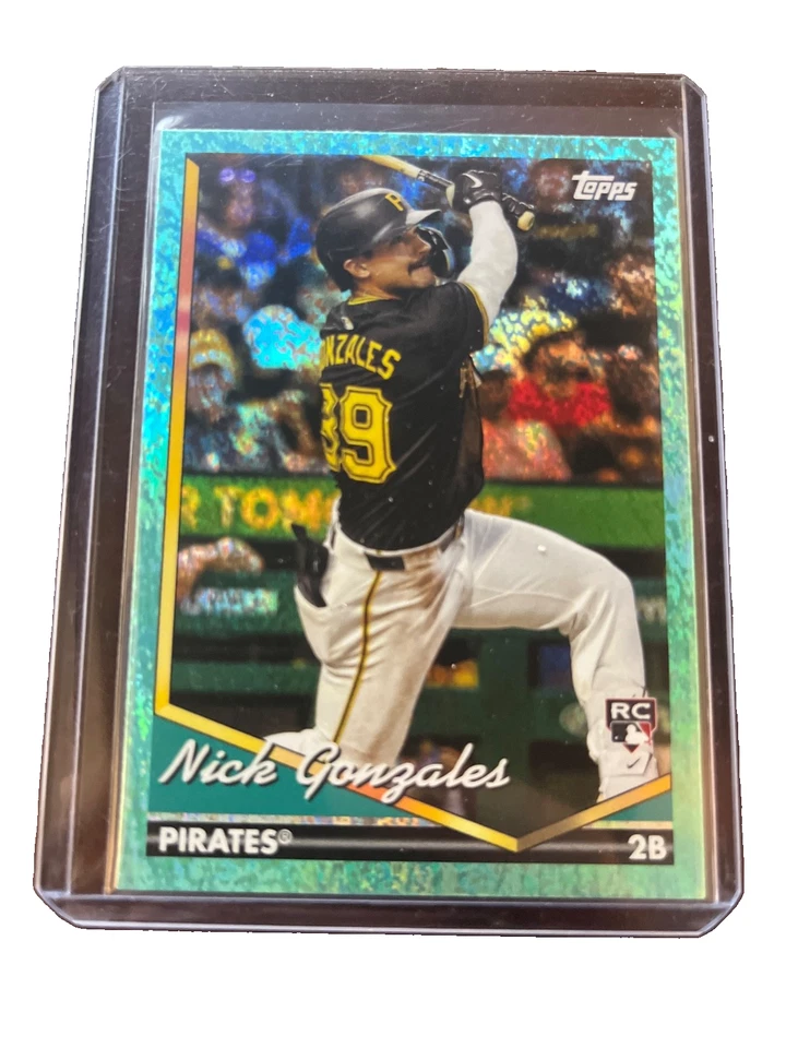 2024 Topps Archives - 1994 Topps Nick Gonzales #227 Aqua Sparkle Foilboard... - Image 1 of 2