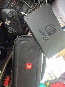 Nintendo Switch Black Console USB-C Wi-Fi Controller Carrying Case