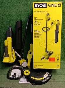 Ryobi PCLCK202K ONE+ 18V String Trimmer/Edger & Jet Fan Blower - Tools Only, NEW - Picture 1 of 10