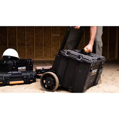 RIDGID Rolling Tool Box Cart 9in Wheels Pro Gear 2.0 Attachment Heavy Duty Resin - Image 1 of 4