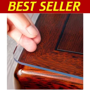 Waterproof 36x62 Clear Table Cover Protector - 2mm Thick PVC for Dining Tables - Picture 1 of 11
