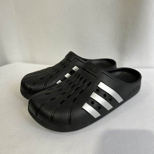 Zoccoli Adidas Adilette uomo 7 donna 8 neri tre righe scivoli casual