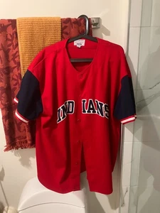 Cleveland Indians Guardians red Starter mlb baseball jersey men's adult 2XL XXL - Picture 1 of 2