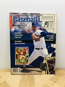 Vintage Baseball Karten Magazin AUG 1990 NOLAN RYAN, ENTHÄLT UNGESCHNITTENE KARTEN INNEN - Bild 1 von 15