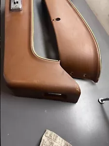 1974-1979 FORD LEFT RIGHT BROWN FRONT SEAT LOWER SKIRT TRIM D4SB-6562186-BWA - Picture 1 of 6