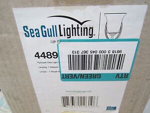 Free Ship, Sea Gull Lighting Plymouth 1-Light Weathered Pewter Sconce 