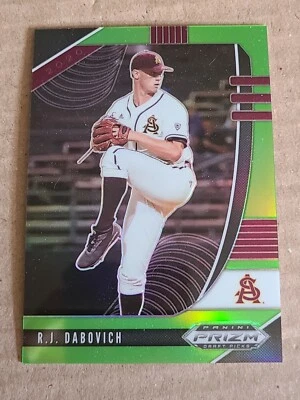 RJ Dabovich 2020 Panini Prizm Draft Picks Rookie Green Refractor PDP114 72/75 - Image 1 of 4