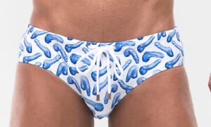 PROJECT CLAUDE "Dick Print" Brief Swimwear Be the most revealed at pool or sand!