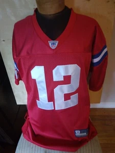 Tom Brady #12 New England Patriots Reebok Sz 52 Red Football Jersey Sewn - Picture 1 of 7