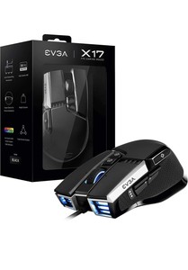 EVGA X17 Gaming Mouse, Wired, Black, Customizable, 16,000 Dpi, 5 Profiles