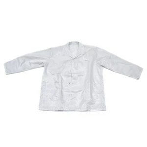 Weiß karierter ESD-sicherer antistatischer Laborkittel Jacke/Kittel mit Druckknöpfen 3 Taschen XL - Bild 1 von 3