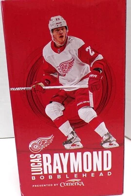 DETROIT RED WINGS  BOBBLEHEAD "LUCAS RAYMOND #23" ONE OF THE WINGS SUPER STARS! - Image 1 of 4