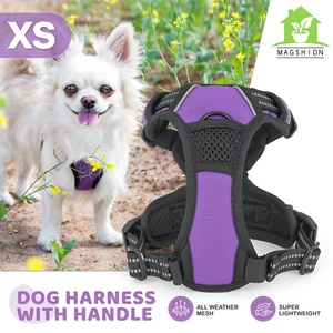 Chaleco reflectante ajustable con arnés de control para perros mascotas con mango para perros pequeños - Imagen 1 de 10