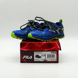 Fila All-Terrain Little Kid's Size 13.5 Shoes Sneakers TKO-TR 4.0 Blue & Green - Picture 1 of 13