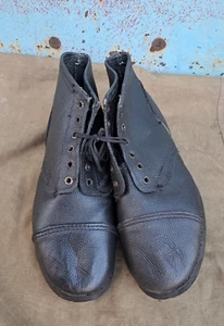 Soviet russian army short leather/tarpaulin boots size 42 Ш (270) US9 new - Picture 1 of 11