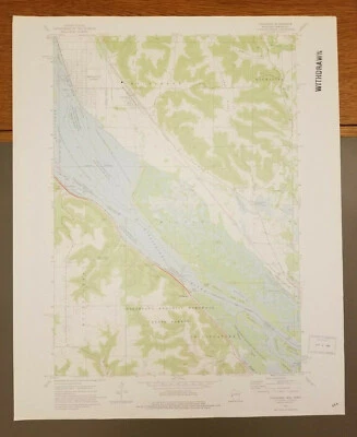 Оригинальная винтажная топографическая карта Кокрейн, Висконсин - Миннесота 1972 USGS 27 дюймов x 22 дюйма  - Изображение 1 из 4
