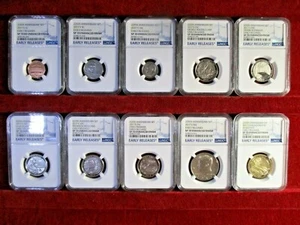 2017 S 225th Anniversary ENHANCED UNC SET Early Releases NGC SP70 TRUE VIEW - Picture 1 of 7