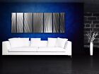 Modern Abstract Metal Wall Art Silver Panels Sculpture Home Decor In / Outdoor