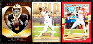 Drew Brees 2020 Lot (3) Press Proof Image Variation/Prizm Brilliance/Contenders! - Bild 1 von 2