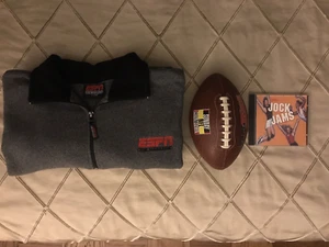 Vintage ESPN Magazine Gray Fleece Pullover (XL), Football & Jock Jams Vol . 1 CD - Picture 1 of 14