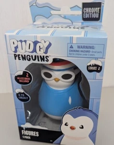 Pudgy Penguins Serie 2 Cerchietto e Occhiali da Sole Action Figure Edizione Cromata USA - Foto 1 di 5