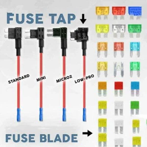 Add-A-Circuit Blade Standard Mini Micro2 Low-Profile Amp Blade Adapter Fuse Tap - Picture 1 of 6