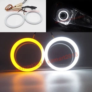 Switchback LED halo rings for Subaru Outback 10-14 headlight angel eye DRL lamp - Picture 1 of 15