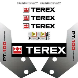 Terex PT100 Forestry Decals Stickers Kit - New Repro Decal tracked loader - Foto 1 di 1