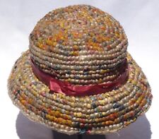 Funky HAT: 1 of a whole collection of crocheted plastic bags and bread wrappers.