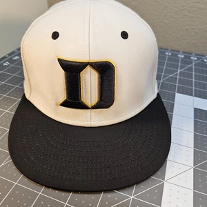 Black "D" Custom Under Armor Style UAB401 White/Black Fitted Breathable Hat - Picture 1 of 9