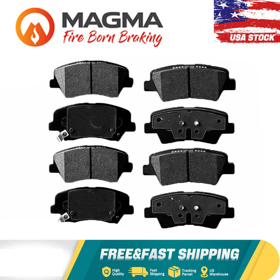 4pc Front & Rear Ceramic Brake Pads for Hyundai Elantra GT Veloster — 第 1/1 张图片