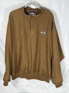 ZR Zero Restriction mens long sleeve brown microsuede pullover XL - Picture 1 of 5