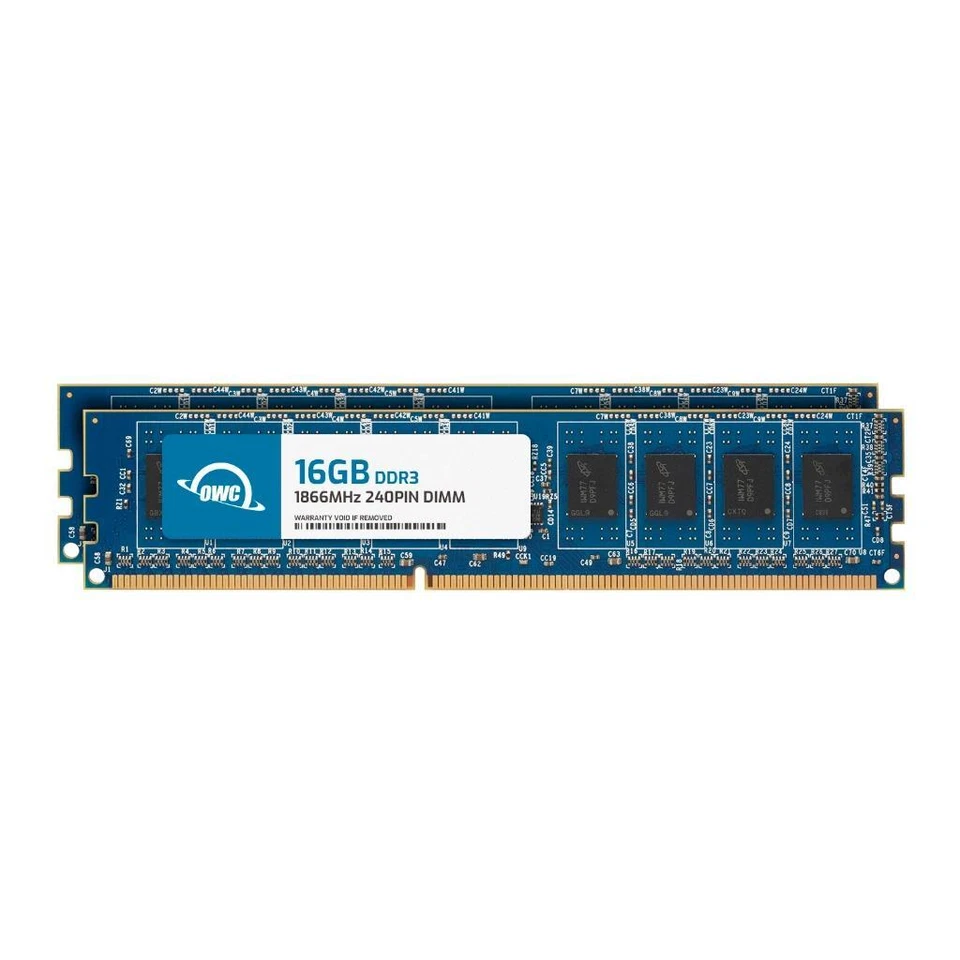 OWC 32GB (2x16GB) DDR3 1866MHz 2Rx8 Non-ECC UDIMM 240pin Memory RAM - Image 1 of 4