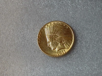 1911 EUA US$ 10 DÓLARES OURO ÁGUIA CABEÇA DE ÍNDIO MOEDA DÓLAR Filadélfia UA - Imagem 1 de 4