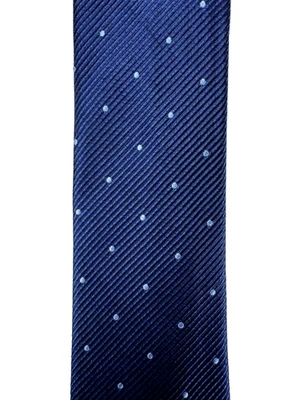 Corbata HAGGAR mezcla seda azul marino a lunares para hombre Foto 1 de 3