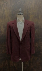 Valentino VINTAGE Sport Mantel Herren 44 L Blazer Schurwolle in Merlot Weinfarbe - Bild 1 von 6