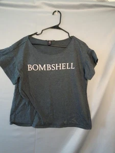 Camisa Victoria's Secret Mujer Grande Gris Bombshell Manga Corta Gráfico Camiseta Top - Imagen 1 de 12