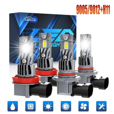 For Chevy Suburban 1500 2007-2014 9005+H11 LED carLights High/Low Beam Bulbs Kit - Image 1 of 4