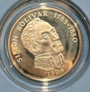 1974 Panama PROOF 20 Balboas .925 Sterling Silver COIN-3.854 ASW-W/-BOX & COA - Picture 1 of 4