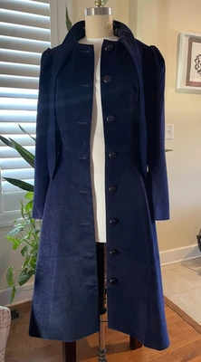 Abrigo Collectif Vintage Londres Azul Marino Terciopelo Ópera Columpio PEQUEÑO REINO UNIDO 10 AÑOS 40... Foto 1 de 4