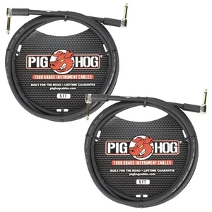 High Performance Right Angle Guitar Instrument Cable 6 Feet 2 Pack - Picture 1 of 2