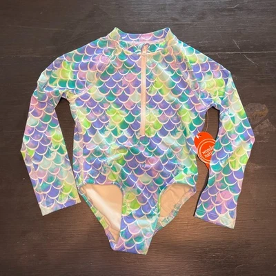 Nuevo Wonder Nation Mermaid Erup Guard 1 pieza Niñas Manga Larga UPF 50+ XS (4-5) Foto 1 de 4