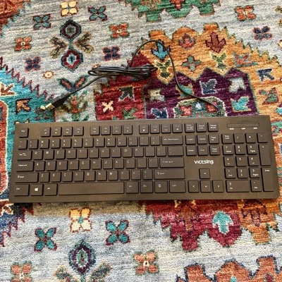 VicTsing Wired USB Keyboard Italian Italiana Layout For PC Desktop Laptop - Image 1 of 4