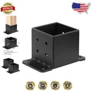 Base de poste duradera de alta resistencia 6x6 - Anclajes de cubierta resistentes a la corrosión (2 piezas) - Imagen 1 de 7