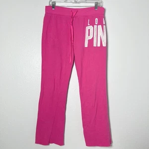 Felpa Victoria Secret Love ROSA donna M rosa svasata Y2K lounge spell out - Foto 1 di 13