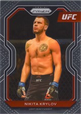 Nikita Krylov 2021 Panini Prizm UFC Debut Edition 1st Prizm Chrome Base Card #49