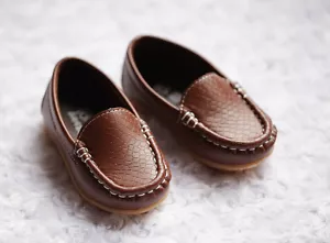 NEW Boys Formal Soft Rubber Sole Loafer Shoes, Brown, size 12.5/13/1.5/2.5/3 - Picture 1 of 10