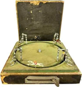 Antico gioco corse cavalli 1910 "Jeu de Course" giocattolo di MJ & Cie scatola originale - Foto 1 di 6