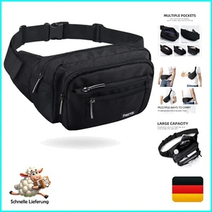 FREETOO Gürteltasche für Damen und Herren mit 6 Reißverschlusstaschen – wasse... - Bild 1 von 8