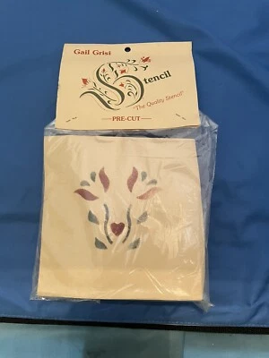 Vintage 80s Precut Wall Stencil Pattern Kit Tulip Flower Pattern! - Image 1 of 4